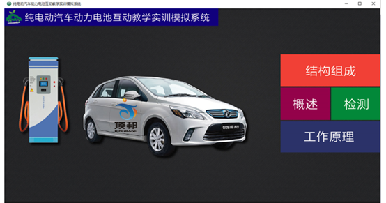 純電動(dòng)汽車動(dòng)力電池教學(xué)軟件